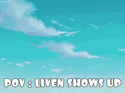 A Cartoon Of A Boy With The Words Pov : Liven Shows Up GIF