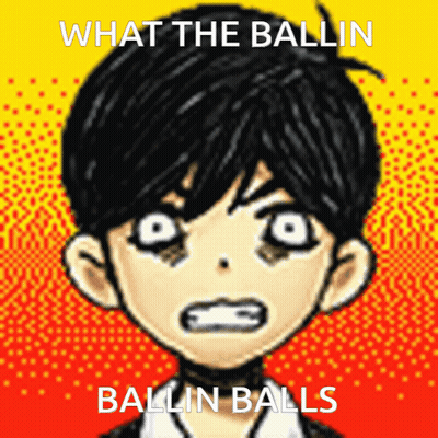 A Cartoon Of A Boy With The Words " What The Ballin Ballin Balls " GIF