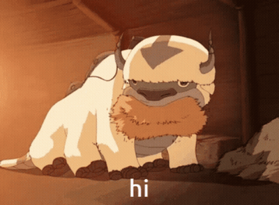 A Cartoon Of A Buffalo With The Word Hi In The Bottom Right Corner GIF
