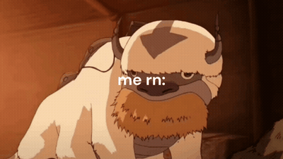 A Cartoon Of A Buffalo With The Words Me Rn Behind It GIF