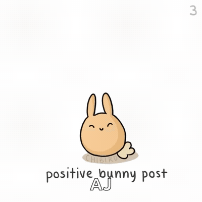 A Cartoon Of A Bunny Saying Wake Up With A Smile Start The Day Happy Believe In Today And Positive Bunny Post Aj GIF