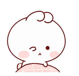 A Cartoon Of A Bunny With A Blue Circle Above Its Head Sticker
