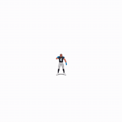 A Cartoon Of A Carolina Panthers Player With The Number 4 On His Jersey GIF