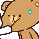 A Cartoon Of A Cat Petting A Teddy Bear With A Blue Eye Sticker