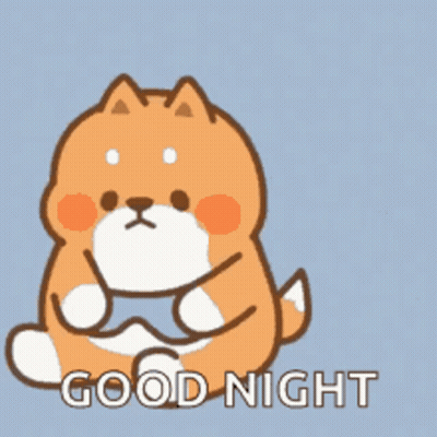 A Cartoon Of A Cat Sleeping With The Words Good Night Below It . GIF