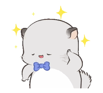 A Cartoon Of A Cat Wearing A Bow Tie With Stars Around It Sticker