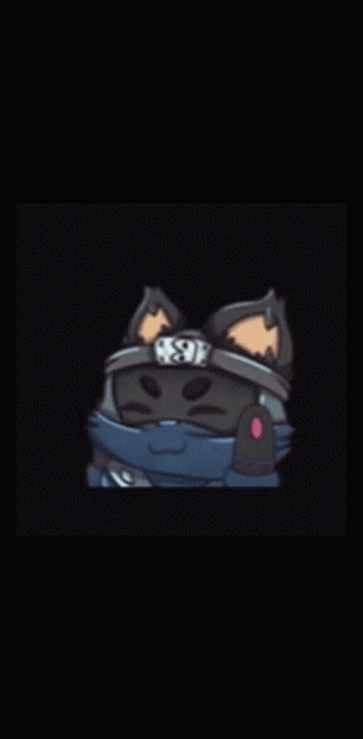 A Cartoon Of A Cat Wearing A Headband With The Letter R On It . GIF
