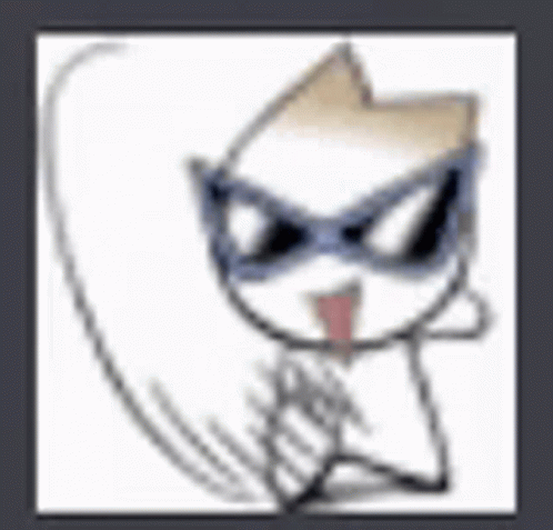 A Cartoon Of A Cat Wearing Sunglasses And Holding A Sword . GIF