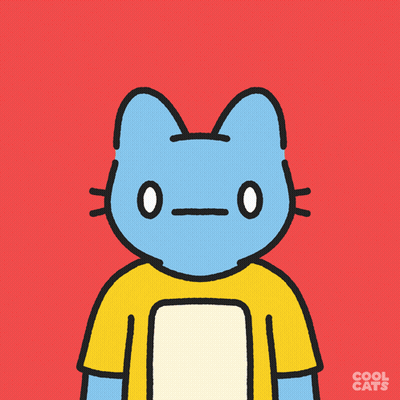 A Cartoon Of A Cat With A Cup Of Milk On His Head GIF