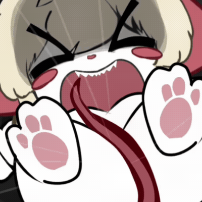 A Cartoon Of A Cat With Its Mouth Wide Open GIF