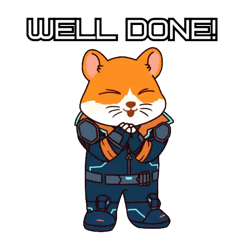 A Cartoon Of A Cat With The Words Well Done Written Above Him Sticker