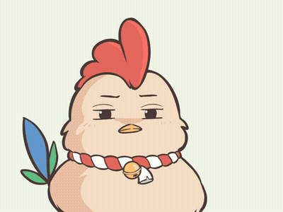 A Cartoon Of A Chicken Taking A Picture With A Camera GIF