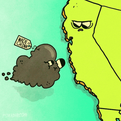 A Cartoon Of A Cloud With A Made In China Tag On It GIF