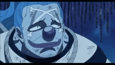 A Cartoon Of A Clown With A Skull And Crossbones On His Forehead . GIF