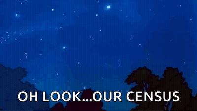 A Cartoon Of A Comet With The Words Oh Look Our Census GIF