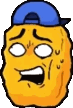 A Cartoon Of A Cookie Wearing A Blue Hat And Making A Funny Face . Sticker