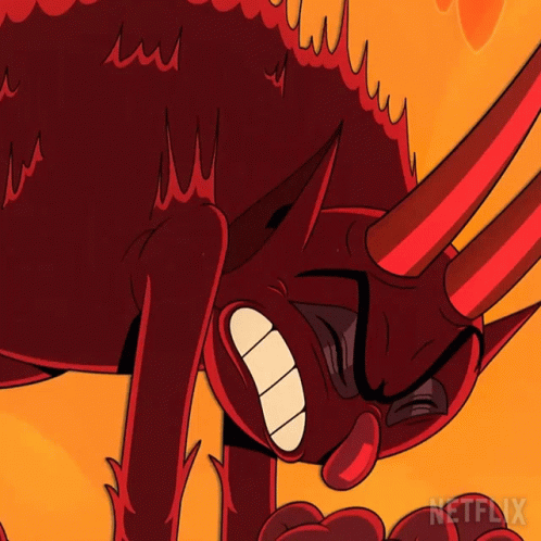 A Cartoon Of A Devil With Netflix Written On The Bottom Right GIF