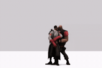 A Cartoon Of A Doctor And A Soldier Dancing GIF
