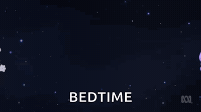 A Cartoon Of A Dog And A Rabbit With The Words Bedtime Written Below Them GIF