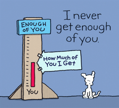 A Cartoon Of A Dog And A Ruler That Says Enough Of You GIF