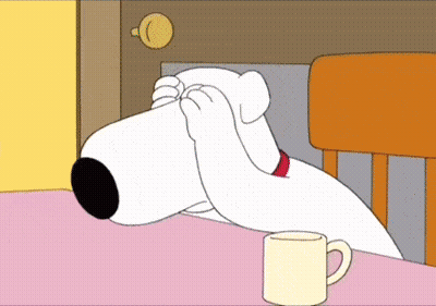 A Cartoon Of A Dog Covering His Eyes With His Paw GIF