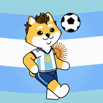 A Cartoon Of A Dog Holding A Soccer Ball On Its Head GIF