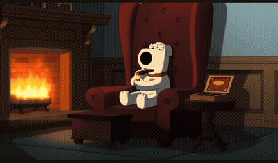 A Cartoon Of A Dog Sitting In A Chair With The Words Well Well Well Above Him GIF