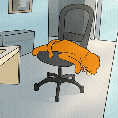A Cartoon Of A Dog Sleeping On A Chair GIF