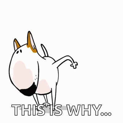 A Cartoon Of A Dog Urinating With The Words This Is Why Behind It GIF