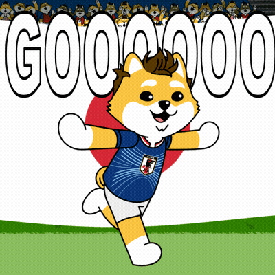 A Cartoon Of A Dog Wearing A Japan Jersey GIF