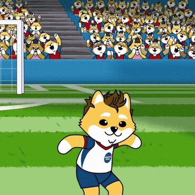 A Cartoon Of A Dog Wearing A Jersey That Says ' United States ' On It GIF