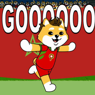 A Cartoon Of A Dog Wearing A Red And Green Jersey That Says Gooooo GIF