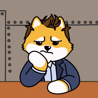 A Cartoon Of A Dog Wearing A Suit And Tie With A Sad Look On His Face GIF