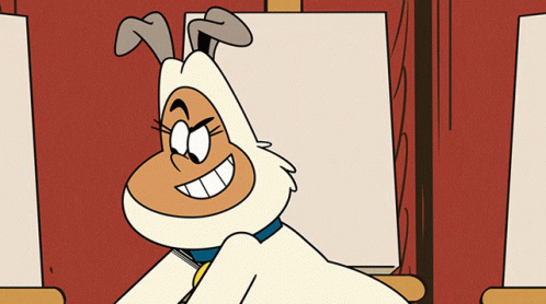 A Cartoon Of A Dog Wearing A White Coat GIF
