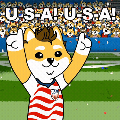 A Cartoon Of A Dog Wearing An Usa Jersey GIF
