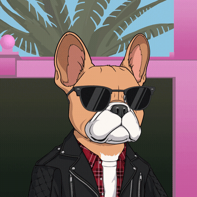 A Cartoon Of A Dog Wearing Sunglasses And A Jacket GIF