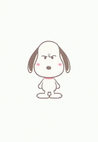A Cartoon Of A Dog With An Angry Expression On His Face GIF