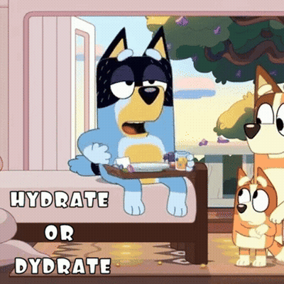 A Cartoon Of A Dog With The Words Hydrate Or Hydrate GIF
