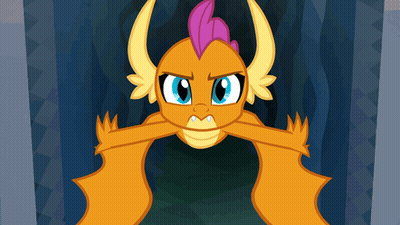 A Cartoon Of A Dragon With Horns And A Pink Mane GIF