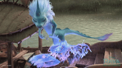 A Cartoon Of A Dragon With The Word Raya On The Bottom Right GIF