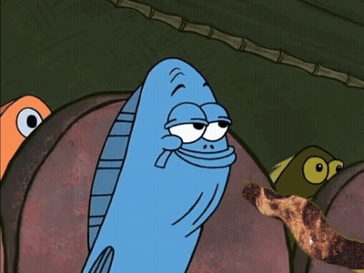 A Cartoon Of A Fish With A Tongue Hanging Out GIF