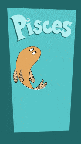 A Cartoon Of A Fish With The Word Pisces On It GIF