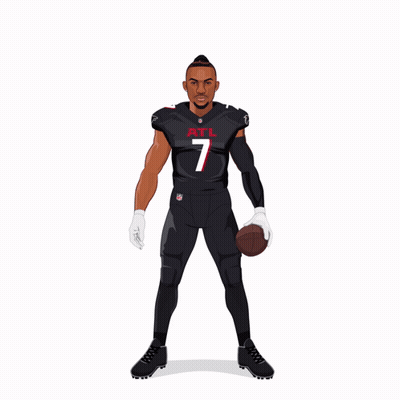 A Cartoon Of A Football Player From Atlanta GIF