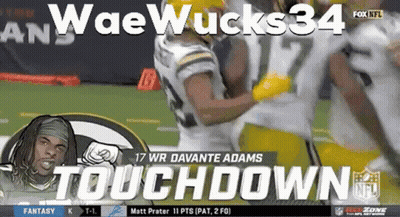 A Cartoon Of A Football Player Says Touchdown GIF