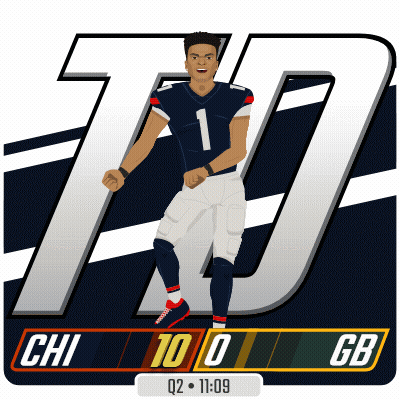 A Cartoon Of A Football Player With The Number 1 GIF