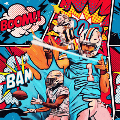 A Cartoon Of A Football Player With The Number 1 On His Shirt GIF