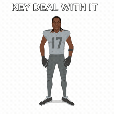 A Cartoon Of A Football Player With The Number 17 On His Shirt GIF