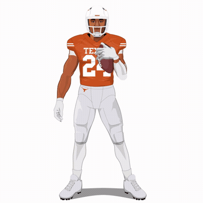 A Cartoon Of A Football Player With The Number 24 On His Jersey GIF