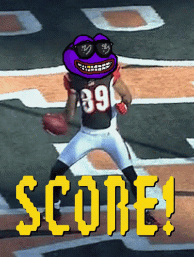 A Cartoon Of A Football Player With The Number 39 On The Back Of His Jersey GIF