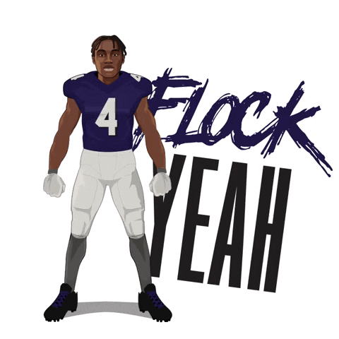 A Cartoon Of A Football Player With The Number 4 On His Jersey GIF